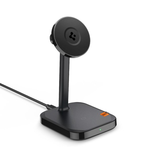 SPIGEN PF2100 ДУГОВОЕ МАГНИТНОЕ MAGSAFE ДВОЙНОЕ БЕСПРОВОДНОЕ ЗАРЯДНОЕ УСТРОЙСТВО, ЧЕРНОЕ