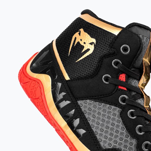 Борцовские туфли Venum Elite Black/Gold/Red 42.5