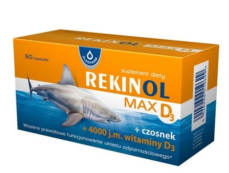 Rekinol MAX D3 4000 Масло печени акулы + чеснок