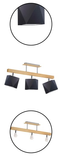 Lampa plafon sufitowy do salonu AVADO P3 abażurLED