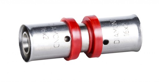 ПРЕССОВАННЫЙ СОЕДИНИТЕЛЬ PEX С ЛАТУНЬЮ. ХРОМ 16х25