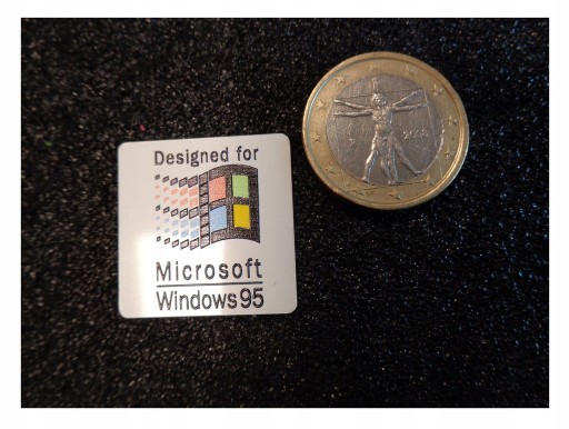 ЛОГОТИП Windows 95 выпуклый 25 x 25 мм 501