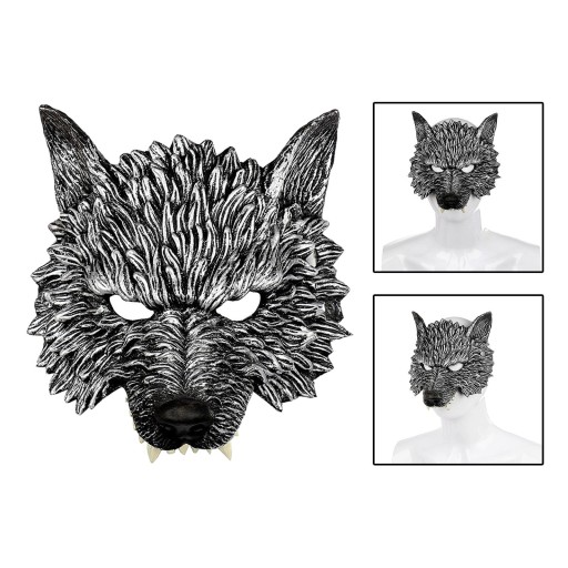 Luxury Wolf Half Face Cosplay Costume Masquerade Accessories Cover Half for