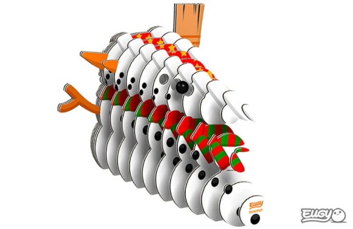 Пространственная головоломка Снеговик 3D головоломка Eugy