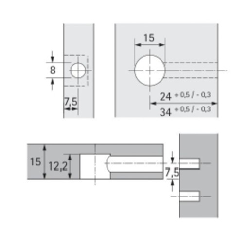 15/22 RASTEX ВТУЛКА эксцентриковая (10 шт), HETTICH