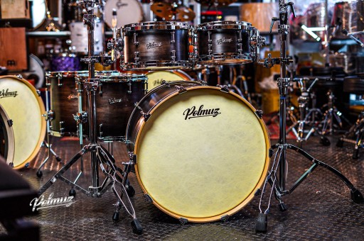 Polmuz Maple Model 1 — 22/10/12/14/16 — Fast Toms — Satin Black Fade
