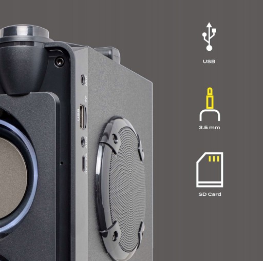 БЕСПРОВОДНОЙ ДИНАМИК BLUETOOTH SOUNDBEAT 5.0 USB SD AUX РАДИО КАРАОКЕ