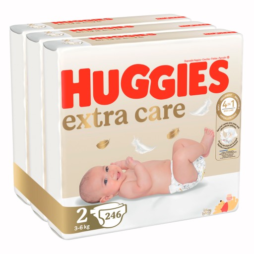 Pieluszki HUGGIES Extra Care rozmiar 2 246sz 3-6kg