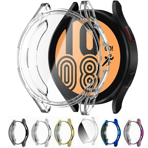 СИЛИКОНОВЫЙ ЧЕХОЛ С МЕТАЛЛИЧЕСКИМ ЭФФЕКТОМ ДЛЯ SAMSUNG WATCH 4 40 мм