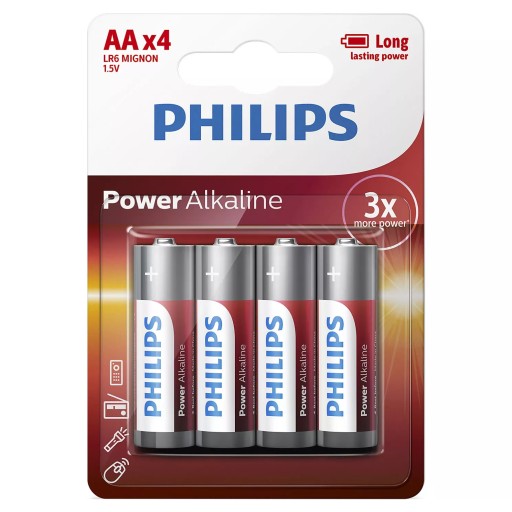 Baterie LR6 AA PHILIPS Power Alkaline blister 4szt