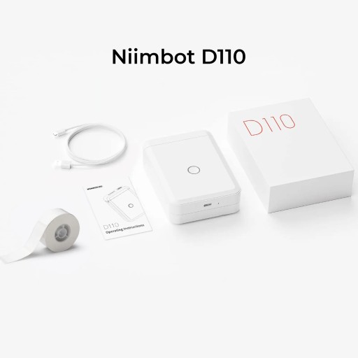 Drukarka termiczna NIIMBOT D110 + rolka etykiet