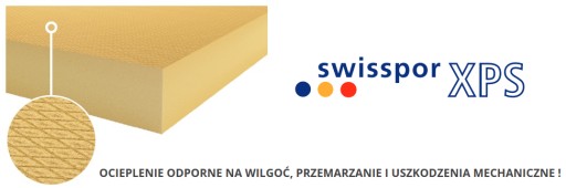 SWISSPOR XPS 300 GE 0,033 - 5cm. Płyta waflowana. Styrodur Xps300