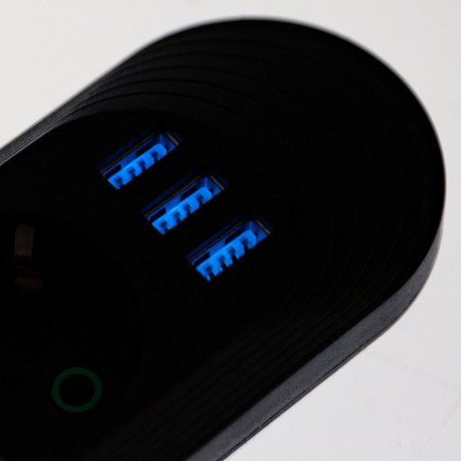 УДЛИНИТЕЛЬ USB 5М Удлинитель питания 5 РОЗЕТОК 3 КНОПКИ USB ДЛЯ ПРОТИВ ПЕРЕНАПРЯЖЕНИЯ