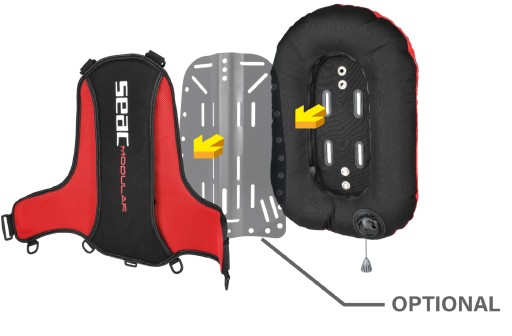 Куртка BCD с крылом SEAC MODULAR REV с выпускным клапаном в насосе
