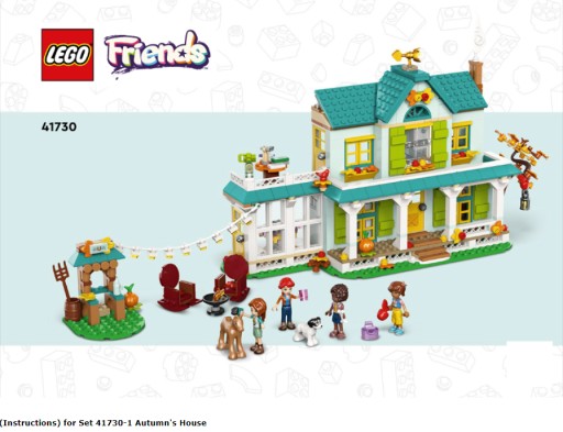 Инструкция LEGO Осенний дом 41730