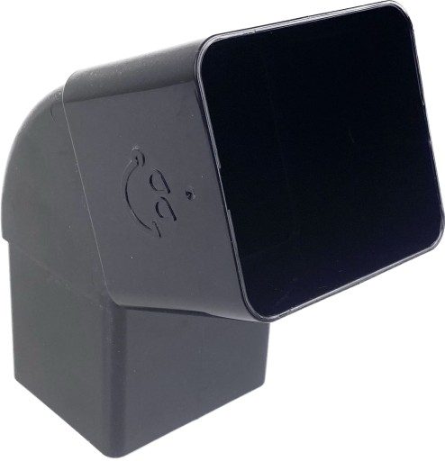 Kolano 67° do rury 70x80mm prostokątnej GALECO PVC2 czarny 9005