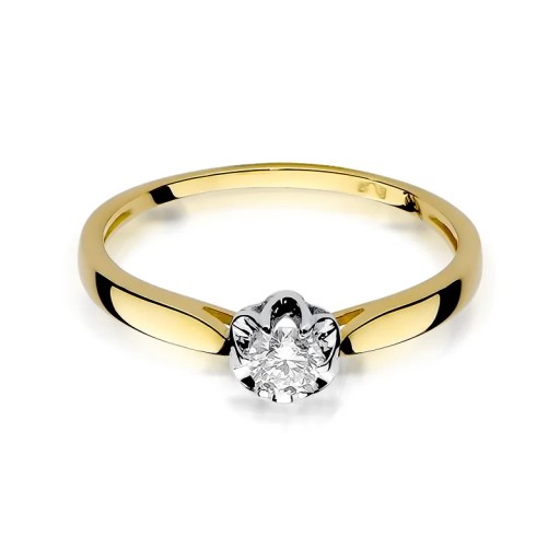 Кольцо W-62 0,15CT Diamond Yellow Gold 585