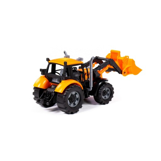 ИГРУШЕЧНЫЙ ТРАКТОР с погрузчиком 25х12х15см ОРАНЖЕВЫЙ Progress WADER POLESIE