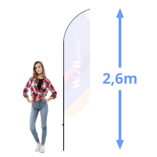 Maszt do windera beachflag, łezka, husar Slim Mini