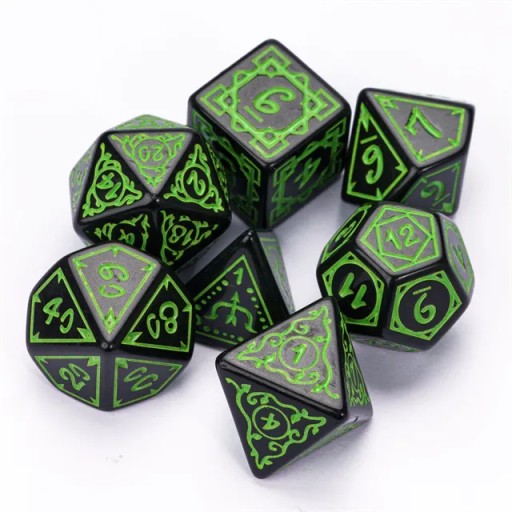 DRUID ZIEMI ZESTAW 7 KOŚCI KOSTEK RPG