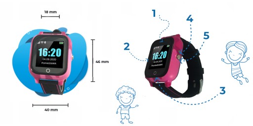 CALMEAN CARE Kids следит за температурой по GPS на польском языке