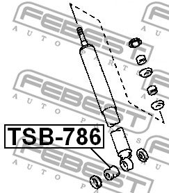 Tuleja amortyzatora FEBEST TSB-786