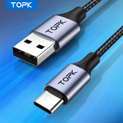 Быстрый кабель USB-USB C / USB Type C 2 метра TOPK