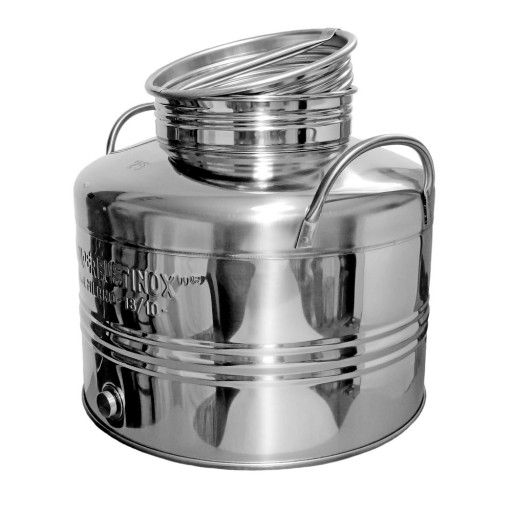 BECZKA bańka z kwasówki stal nierdzewna INOX 25L z kranem na bimber wesele