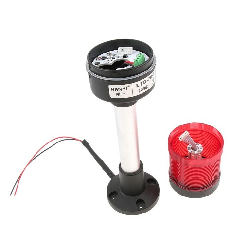 Przemysłowa lampka ostrzegawcza DC 220 V Okrągła lampa ostrzegawcza czerwona dla fabryki