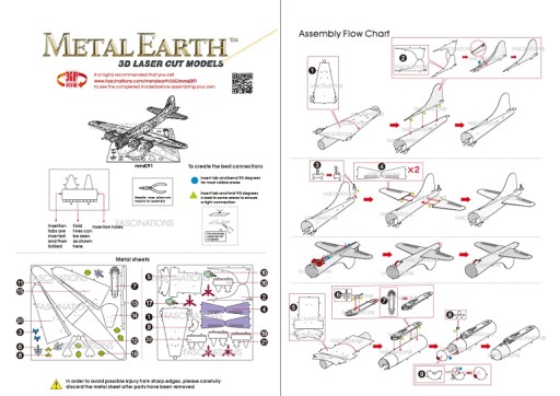 Metal Earth B-17 Flying Metalowy Model
