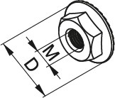 Зубчатая фланцевая гайка DIN 6923 NKZM10E A2