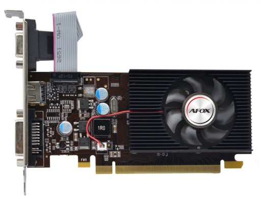 Видеокарта AFOX — Geforce GT210 1 ГБ DDR2 64 бит DVI HDMI VGA LP Fan V7
