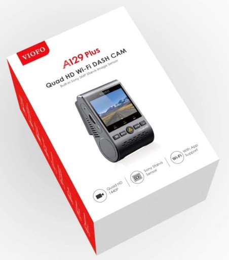 Wideorejestrator Kamera samochodowa VIOFO A129 PLUS-G GPS 1600p (przód)