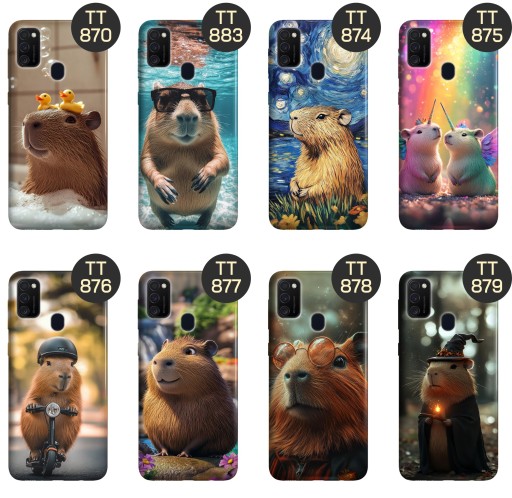 ETUI DO SAMSUNG GALAXY M21 WZORY KAPIBARA UROCZA ZWIERZAK OBUDOWA POKROWIEC