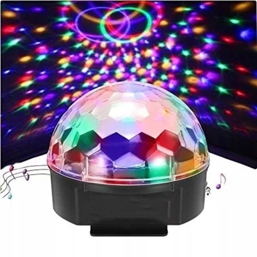 KULA LED DYSKOTEKOWA MP3 USB PROJEKTOR BLUETOOTH DISCO LASER MAGIC BALL