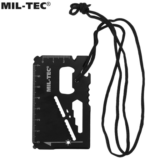 КАРТА выживания и самообеспечения мультитул MIL-TEC с тросом и чехлом