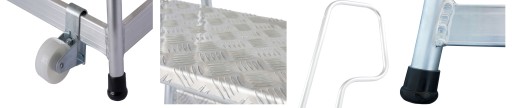 KRAUSE Мобильные монтажные ступеньки 1x3 805089 2,60 м