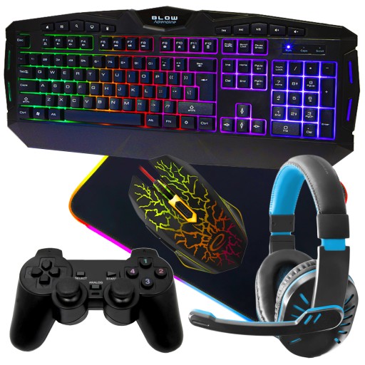 КЛАВИАТУРА С ПОДСВЕТКОЙ RGB СВЕТОДИОДНАЯ КОВРИК И МЫШЬ