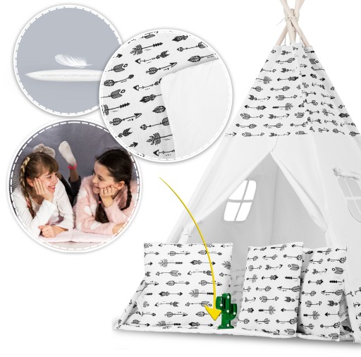 Палатка TIPI детская Гирлянда Светодиодные подушки