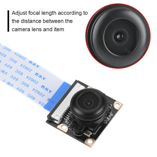 Moduł kamery 5MP z fisheye i oświetleniem dla Raspberry Pi