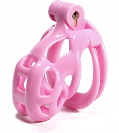 МАЛЕНЬКИЙ ЛЕГКИЙ ПОЯС ЦЕЛОМУДРИЯ COBRA S PINK CHASTITY PENIS CAGE