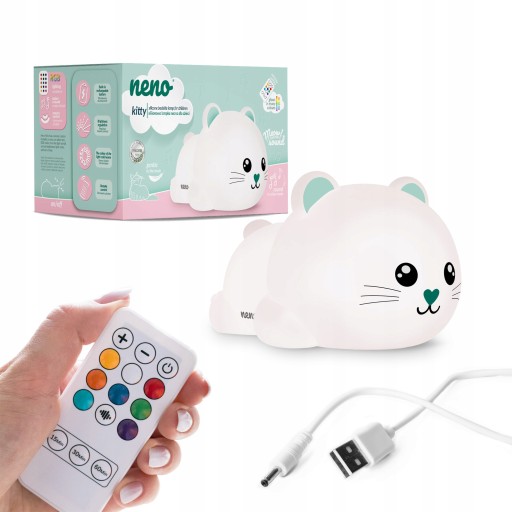 Neno Kitty белый ночник с пультом