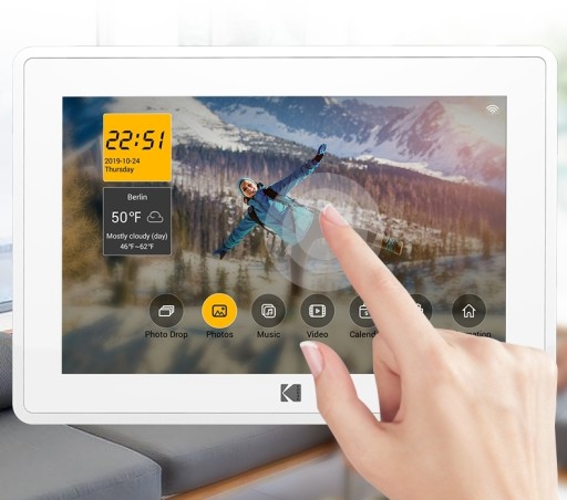 Цифровая рамка Wi-Fi 10 дюймов HD KODAK 13 ГБ + аккумулятор 4000 мАч