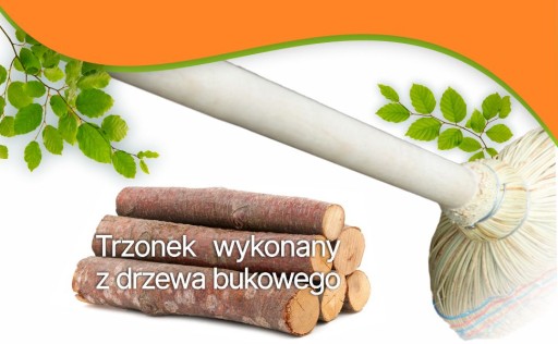 YORK Метла из сорго для подметания, натуральная, 140 см, экологическая, деревянная палка