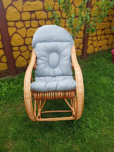 Кресло-качалка, плетеное кресло-качалка, подушка, DURABLE