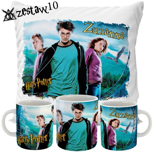 ZESTAW KUBEK + PODUSZKA HARRY POTTER IMIĘ PREZENT
