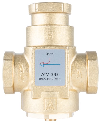 ТЕМПЕРАТУРНЫЙ КЛАПАН AFRISO ATV 333 45°C + ФИТИНГИ
