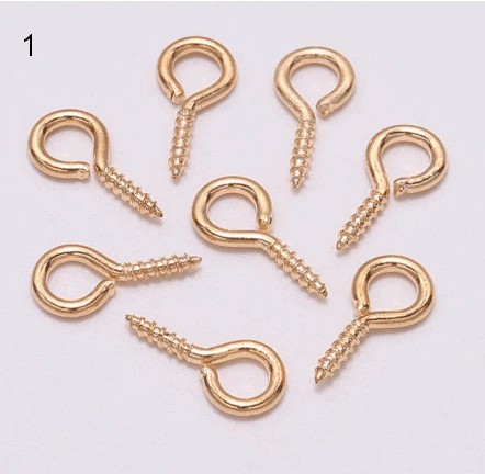 haczyki JUBILERSKIE 6,5 x 13,5 mm - wkręcane