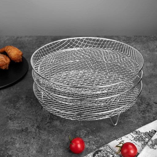3x подставка для фритюрницы, корзина для запекания мяса, сушилка, круглая 20 см