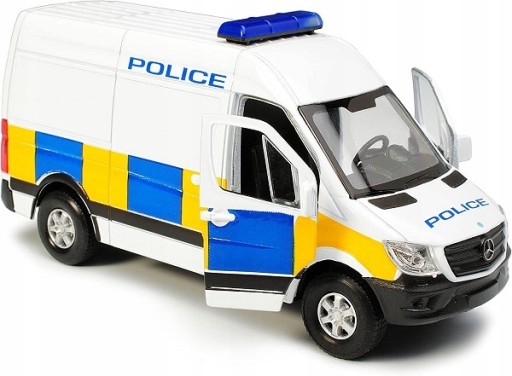 АВТОМОБИЛЬ ПРУЖИНА ПРУЖИНА МЕТАЛЛ МОДЕЛЬ WELLY MERCEDES SPRINTER VAN ПОЛИЦИЯ В ПОДАРОК